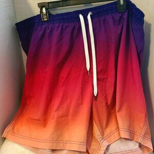Multicolor Sonoma Mens Swim Trunk XL Ombre Swimming Shorts purple 40 inch waist